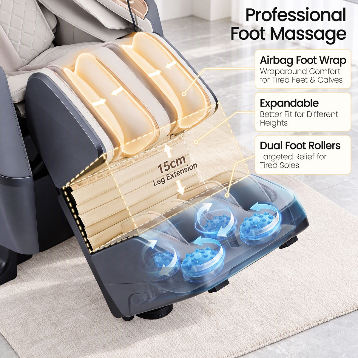 Livemor Elite Pro 4D Massage Chair with AI Wellness Detection & AI Body Scan, Zero Gravity, Full Body Air Compression, Extended SL Track, 12 Auto Programs, Professional Foot Massage, Waist Heating, Voice Control