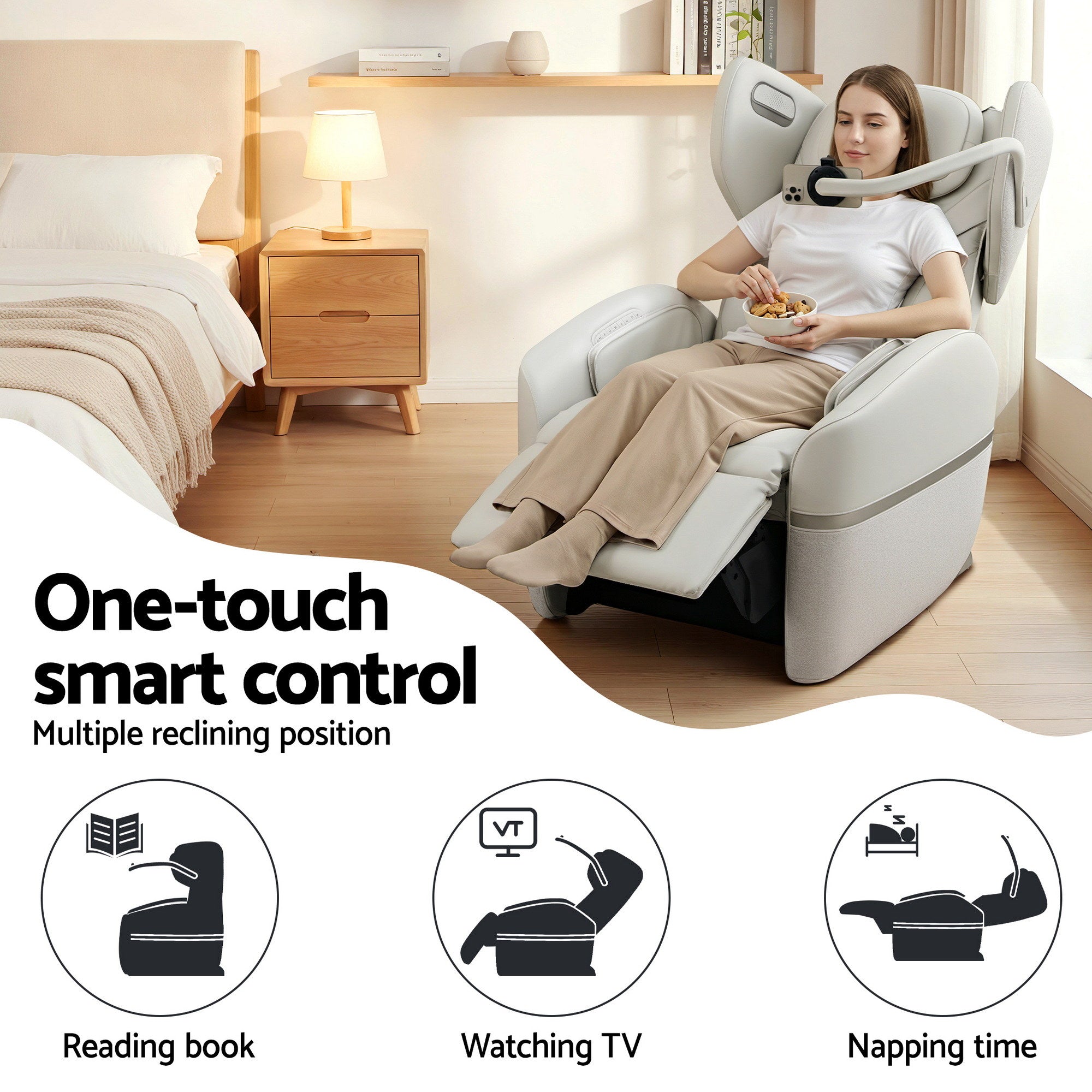 Massage Chairs: Livemor Massage Chair Electric Vibration Recliner Chair ZENO