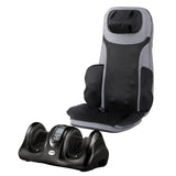 Massagers: Livemor 8-nodes Full Back Massage Seat Cushion Heating With Foot Massagers