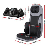 Massagers: Livemor 8-nodes Full Back Massage Seat Cushion Heating With Foot Massagers