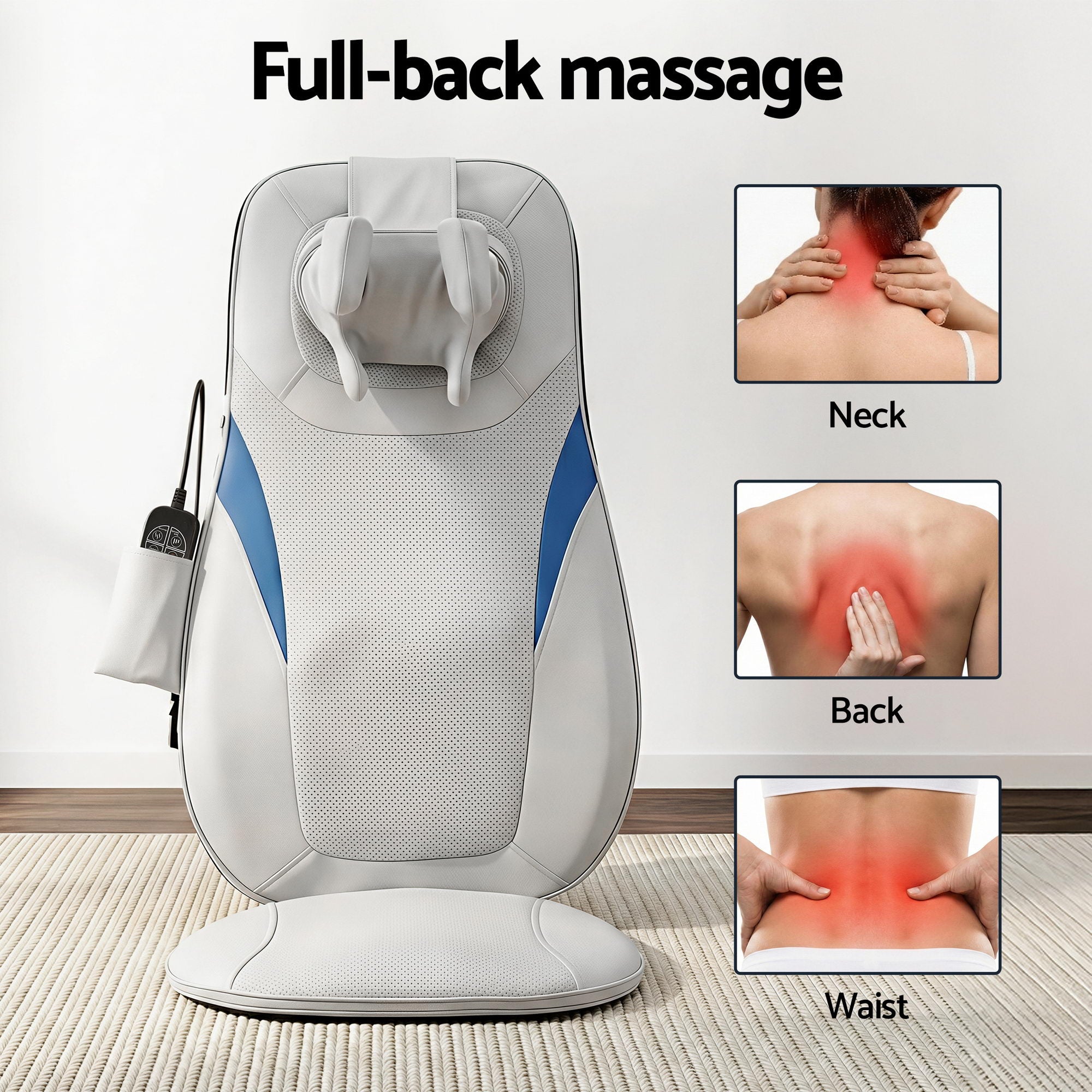 Massagers: Livemor Full Back Massage Cushion 3D Kneading Heating Massage Seats