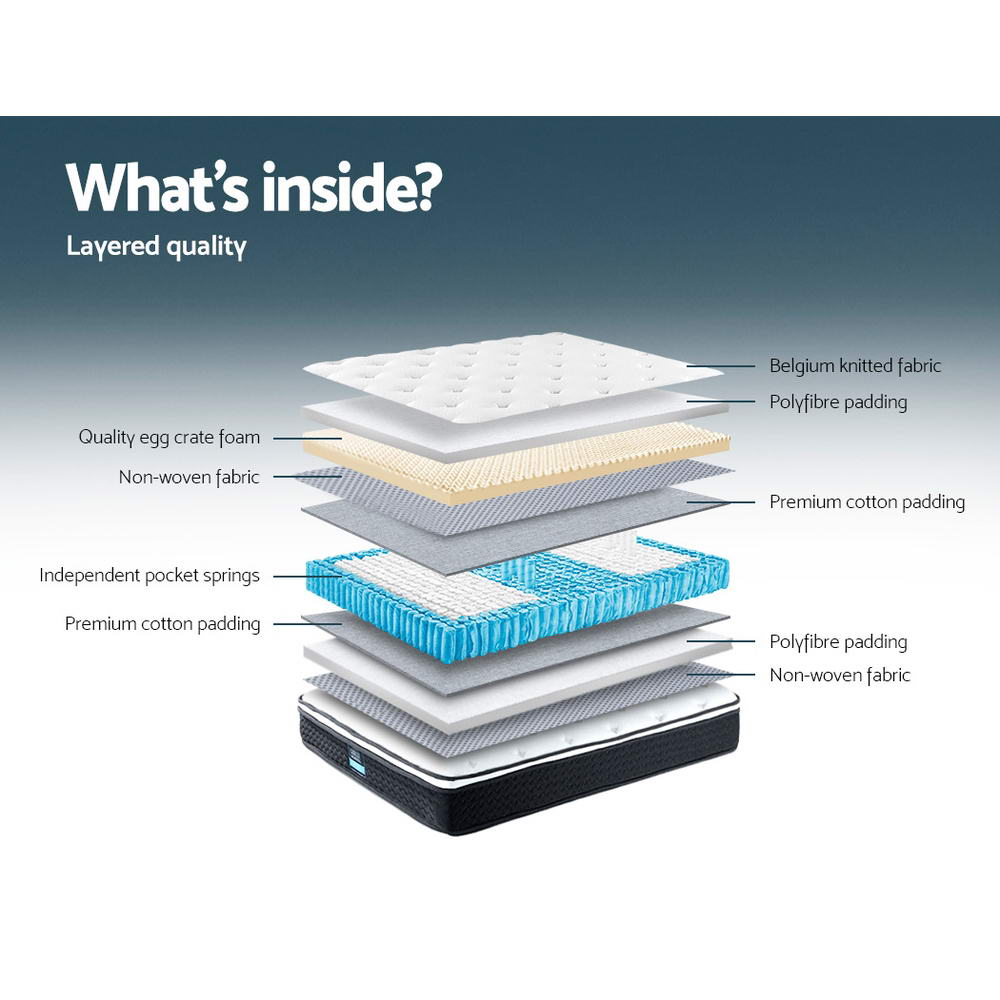 King Single Mattress: Giselle Bedding 21cm Mattress Euro Top King Single