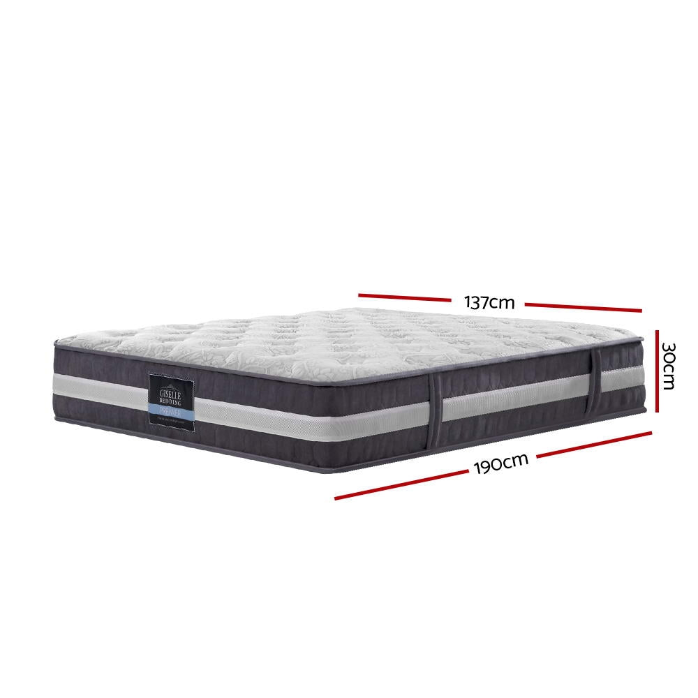 Double Mattress: Giselle Bedding 30cm Mattress Pocket Spring Double