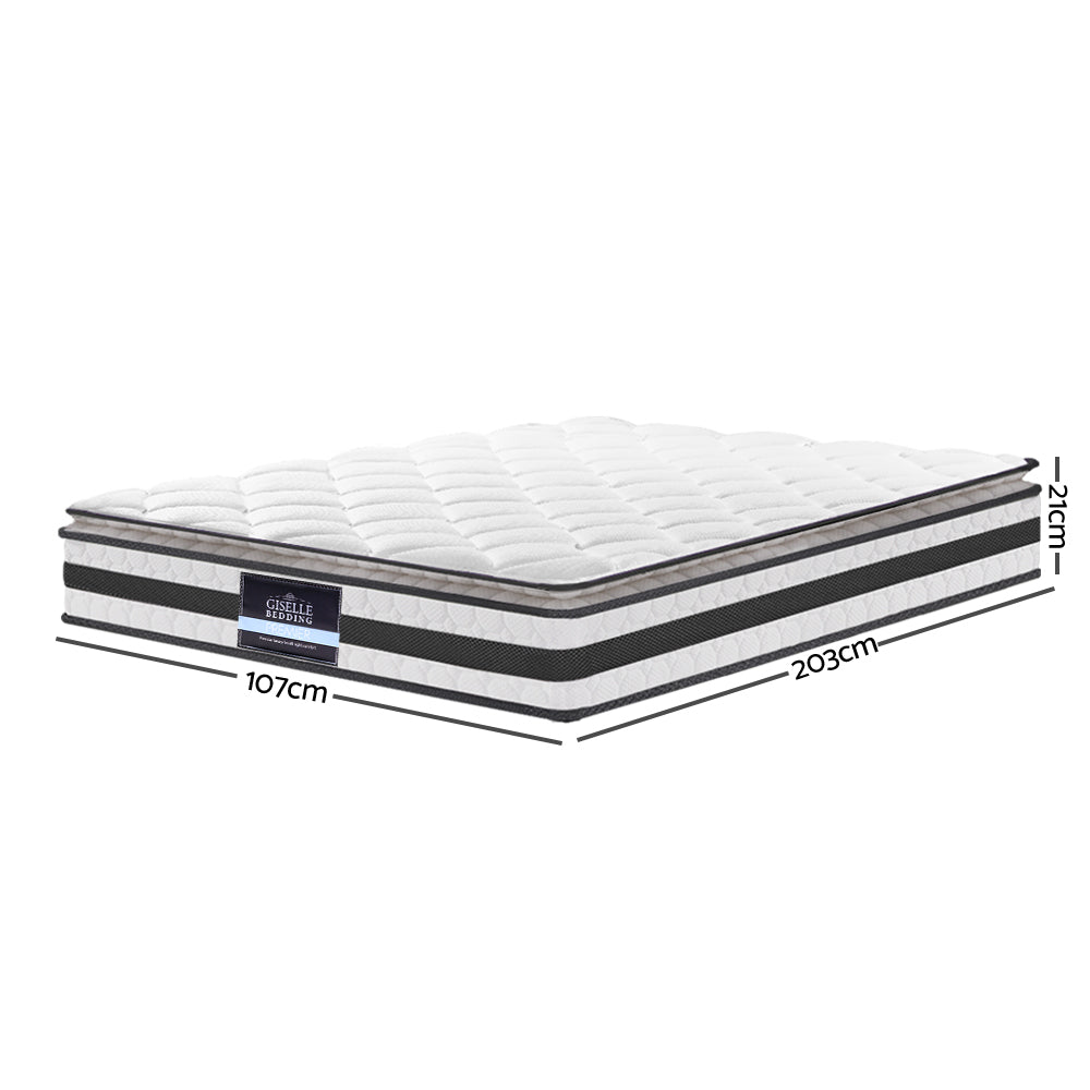 King Single Mattress: Giselle Bedding 21cm Mattress Pillow Top King Single