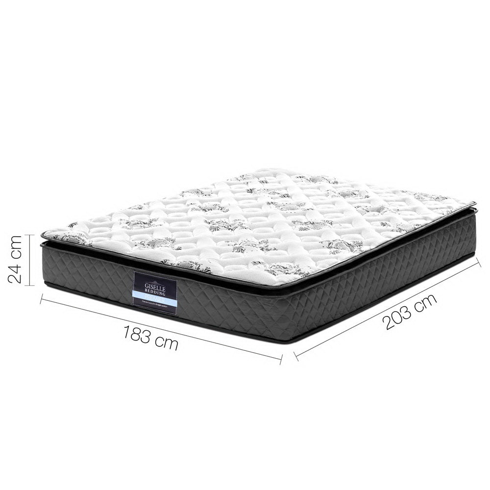 King Size Mattress: Giselle Bedding 24cm Mattress Pillow Top King