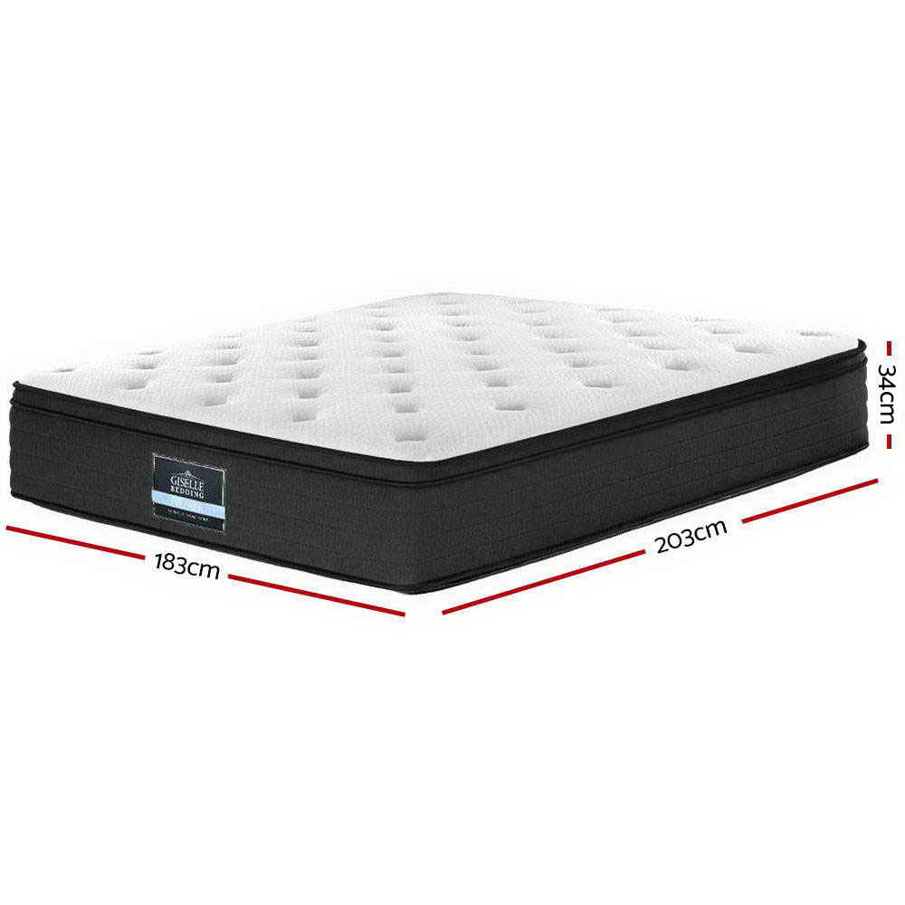 King Size Mattress: Giselle Bedding 34cm Mattress Euro Top King