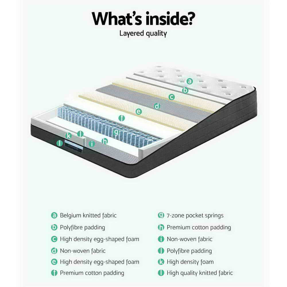King Size Mattress: Giselle Bedding 34cm Mattress Euro Top King