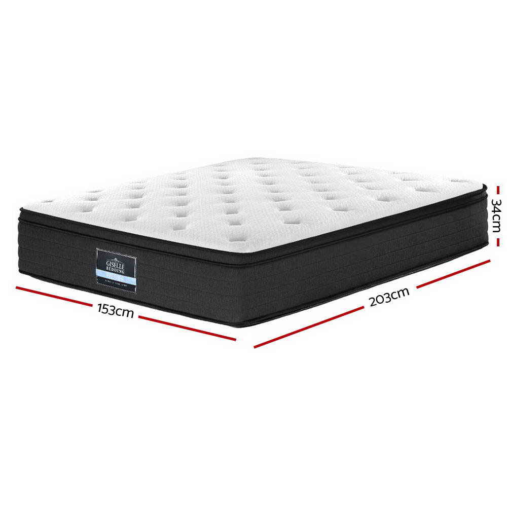 Queen Mattress: Giselle Bedding 34cm Mattress Euro Top Queen