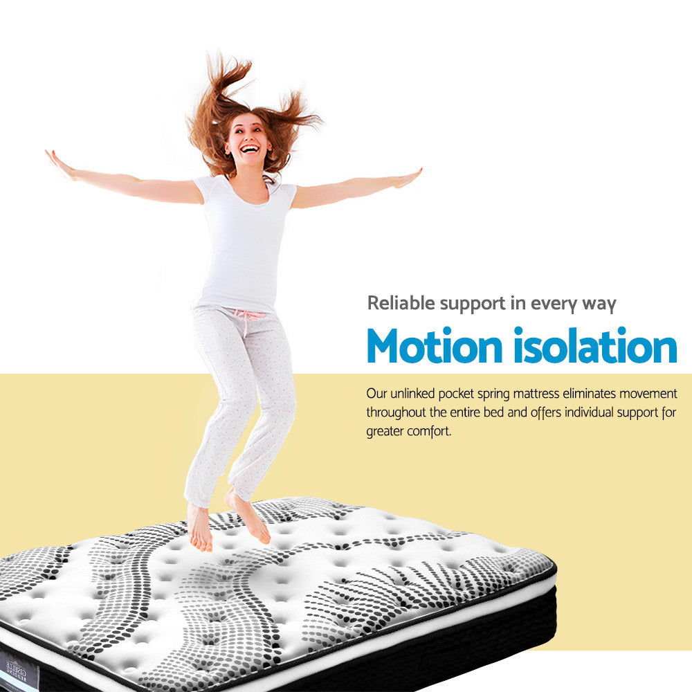 Single Mattress: Giselle Bedding 32cm Mattress Euro Top Single