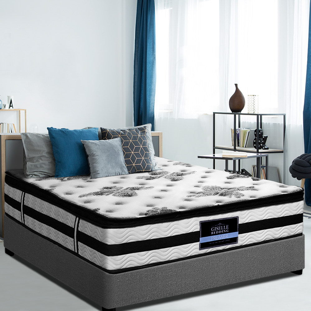 Single Mattress: Giselle Bedding 34cm Mattress Euro Top Pocket Spring Single
