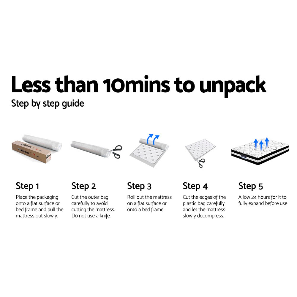 King Size Mattress: Giselle Bedding 34cm Mattress Euro Top Pocket Spring Super King