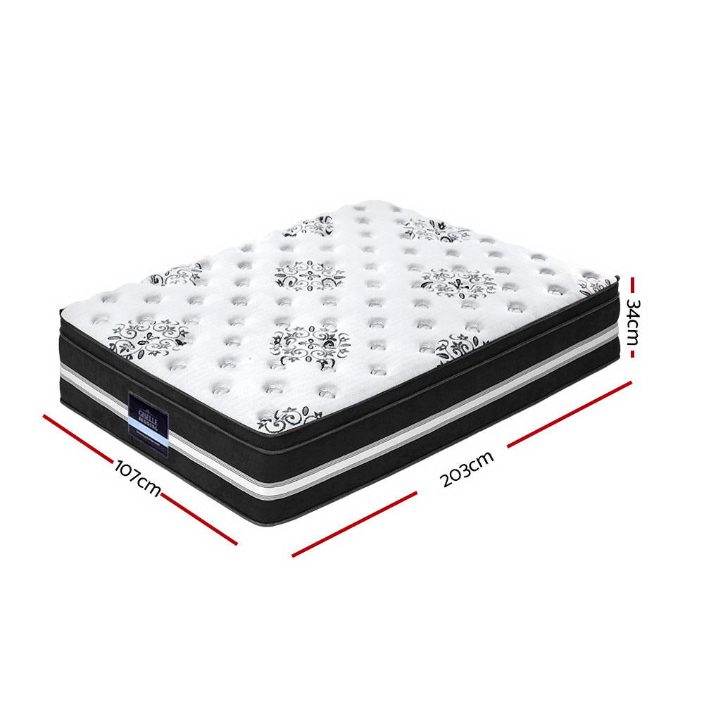 King Single Mattress: Giselle Bedding 34cm Mattress Cool Gel Memory Foam King Single