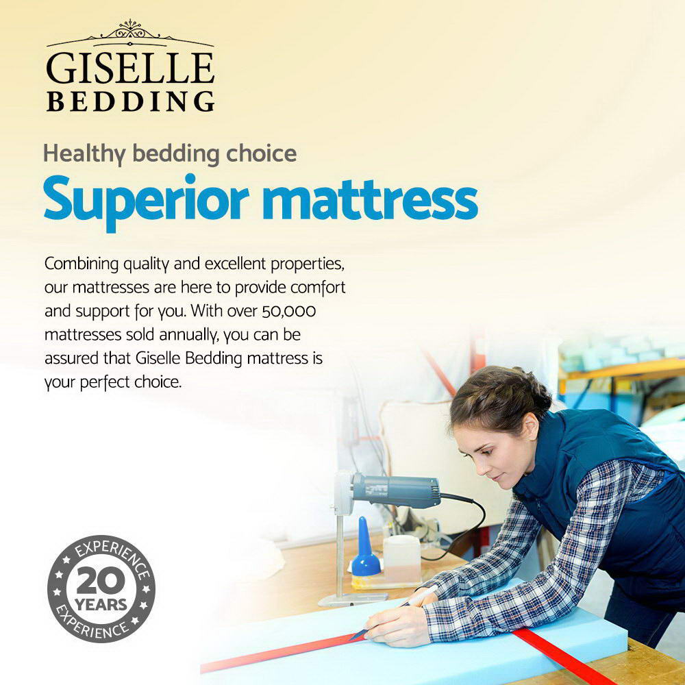 King Single Mattress: Giselle Bedding 34cm Mattress Cool Gel Memory Foam King Single