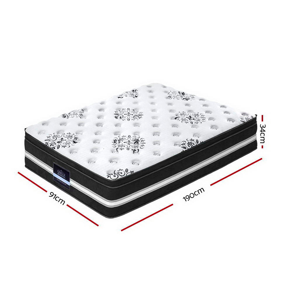 Single Mattress: Giselle Bedding 34cm Mattress Cool Gel Memory Foam Single