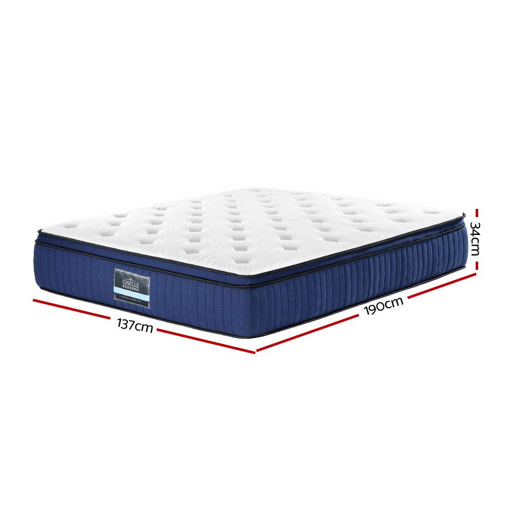 Double Mattress: Giselle Bedding 34cm Mattress Cool Gel Memory Foam 7 Zone Double