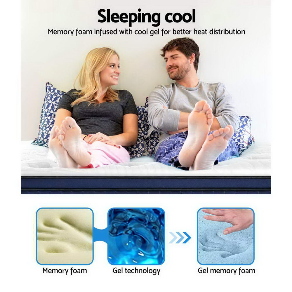 Double Mattress: Giselle Bedding 34cm Mattress Cool Gel Memory Foam 7 Zone Double