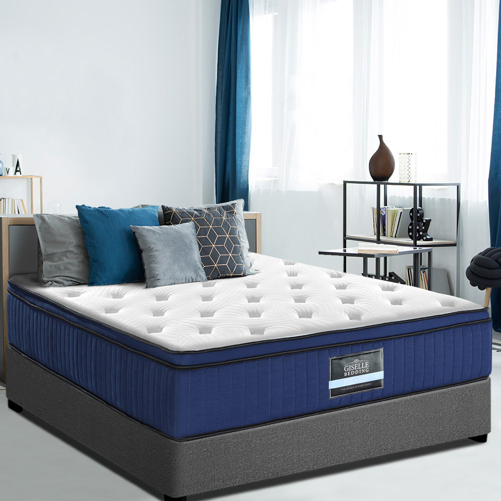 Double Mattress: Giselle Bedding 34cm Mattress Cool Gel Memory Foam 7 Zone Double