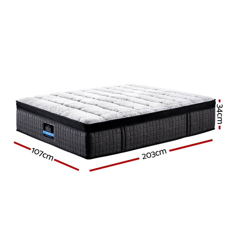 King Single Mattress: Giselle Bedding 34cm Mattress 9 Zone Latex Foam King Single