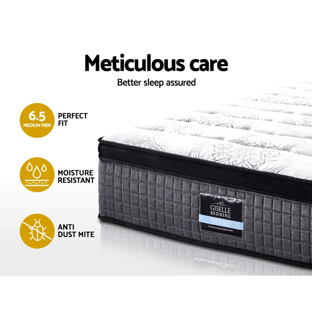 King Single Mattress: Giselle Bedding 34cm Mattress 9 Zone Latex Foam King Single