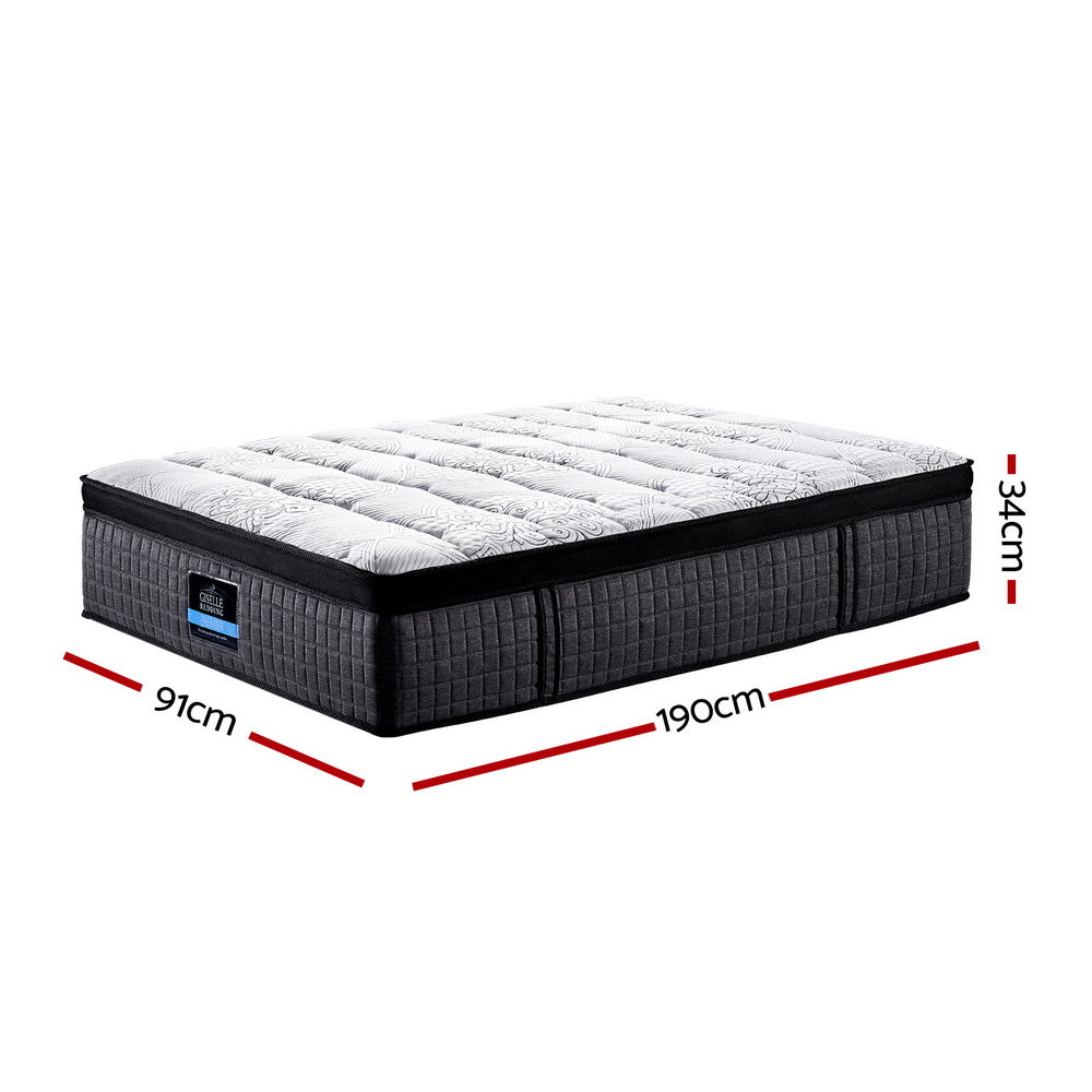 Single Mattress: Giselle Bedding 34cm Mattress 9 Zone Latex Foam Single