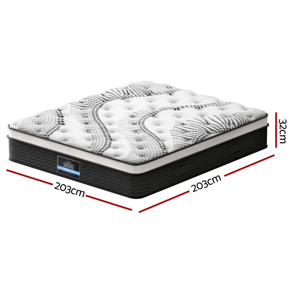 King Size Mattress: Giselle Bedding 32cm Mattress Euro Top Super King