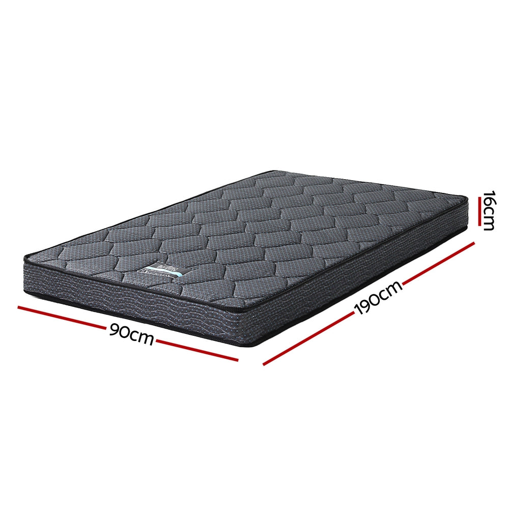 Single Mattress: 16cm Mattress Giselle Bonnell Spring Single