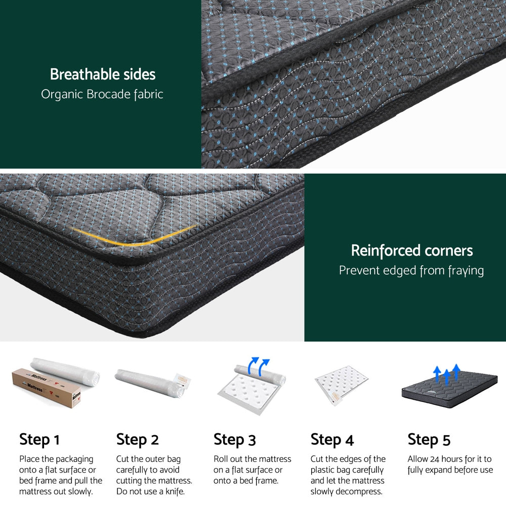 Single Mattress: 16cm Mattress Giselle Bonnell Spring Single