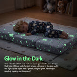 Giselle Bedding Foldable Cot Mattress for Travel Cot, Glow-in-Dark Cover