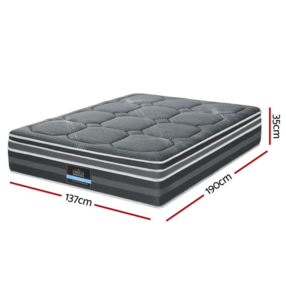 Giselle Mattress 35cm Hybrid Pocket Spring Euro Top Double