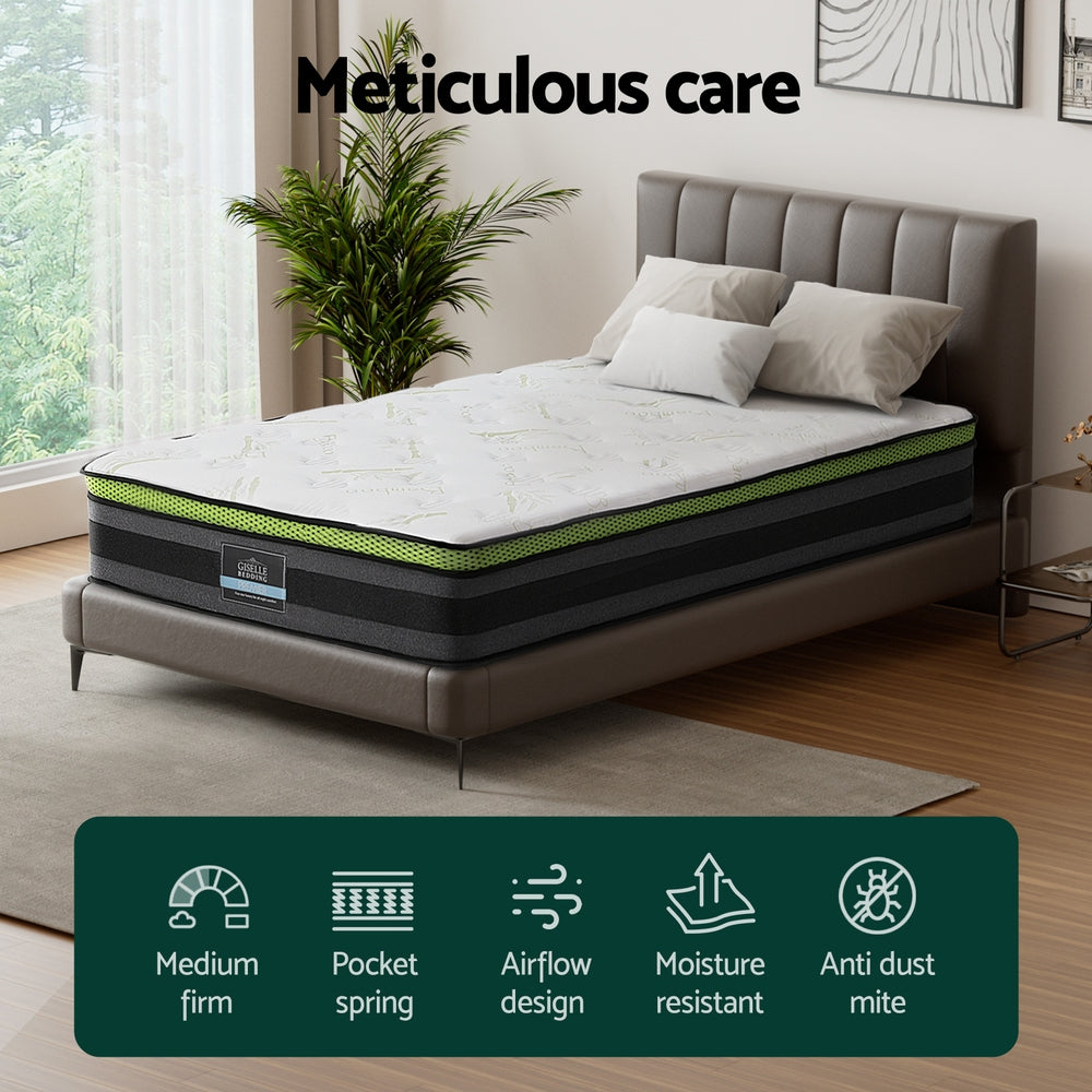 King Single Mattress: Giselle Mattress Cool Gel Foam 30cm King Single