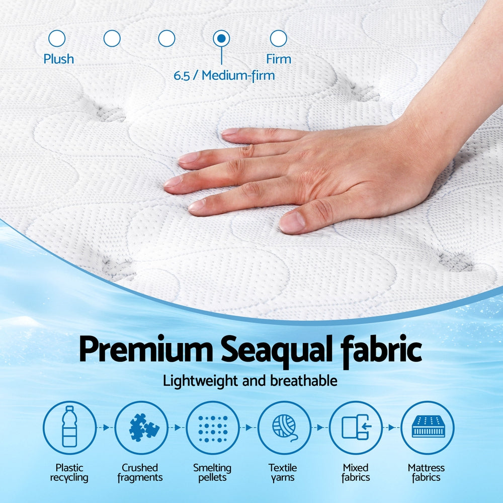 Queen Mattress: Giselle Bedding 30cm Mattress Gel Foam Pocket Spring Queen