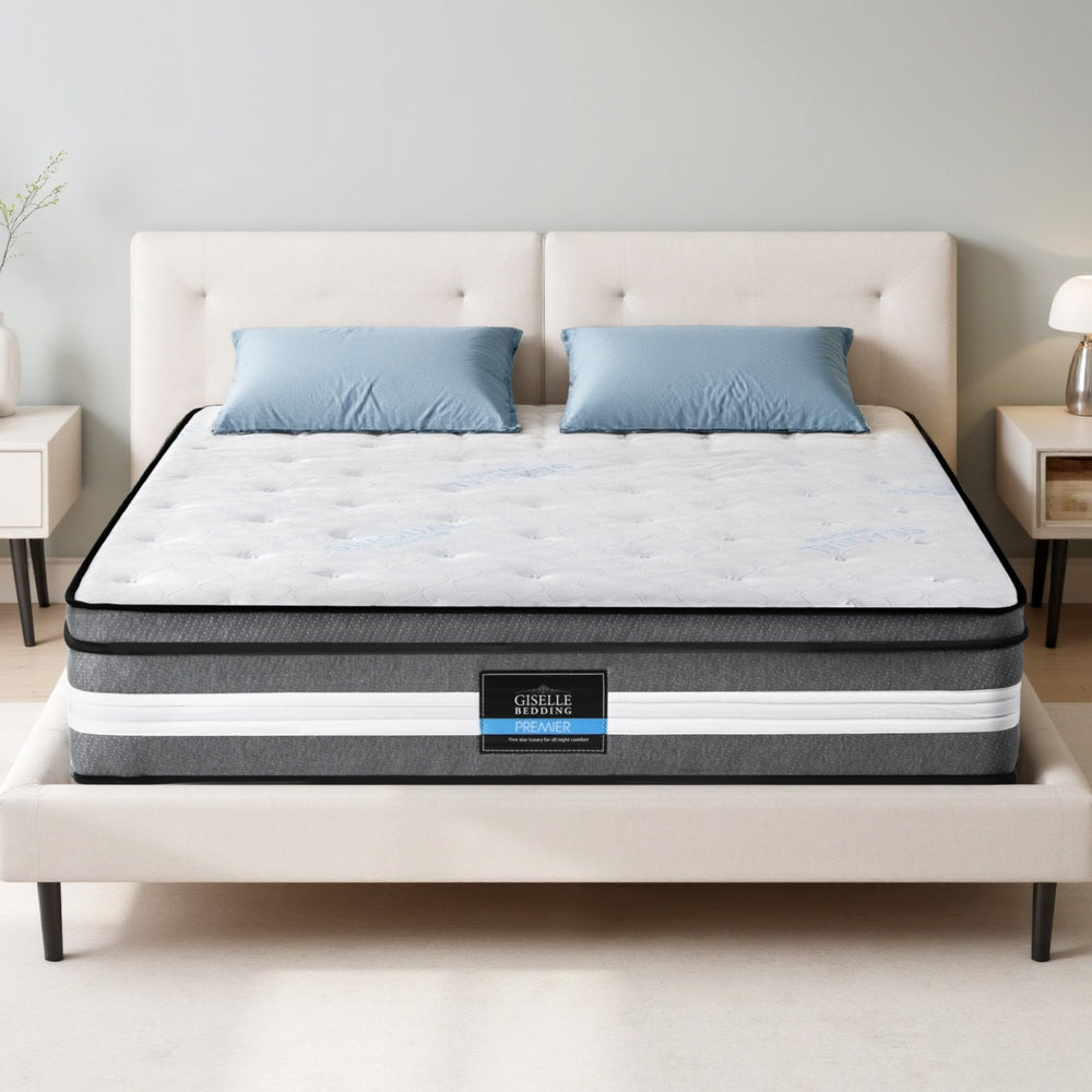 Queen Mattress: Giselle Bedding 30cm Mattress Gel Foam Pocket Spring Queen