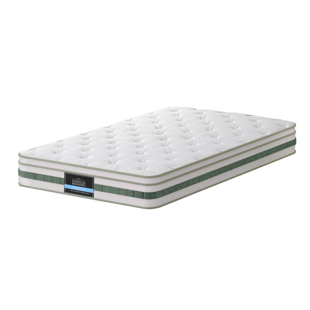 Single Mattress: 20cm Giselle Mattress King Single Green Tea Mattresses