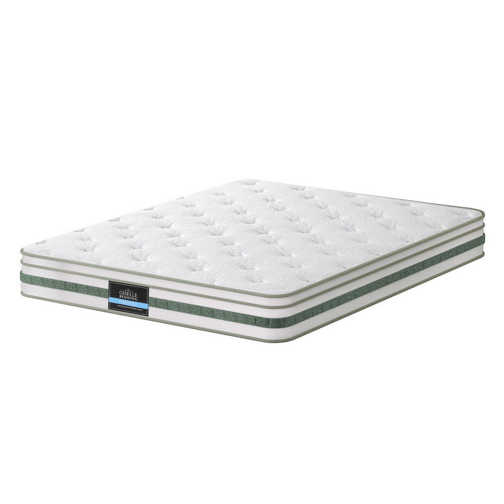 Queen Mattress: 20cm Giselle Mattress Queen Green Tea Mattresses