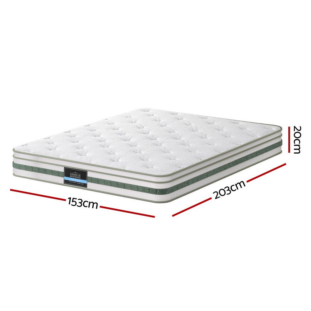 Queen Mattress: 20cm Giselle Mattress Queen Green Tea Mattresses
