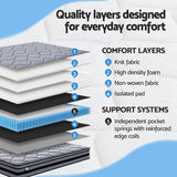Giselle Bedding 34cm King Mattress Hybrid, Pocket Spring Bed Mattress