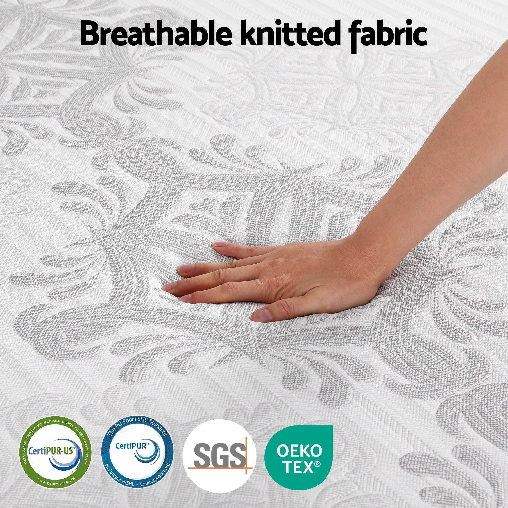 Giselle Bedding King Mattress 37cm 4-in-1 Adjustable Firmness Cooling Gel Memory Foam Dual-Zone Flippable for Couples