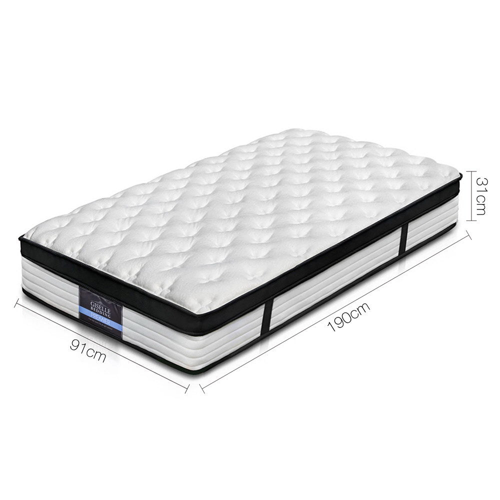 Single Mattress: Giselle Bedding 31cm Mattress Euro Top Single