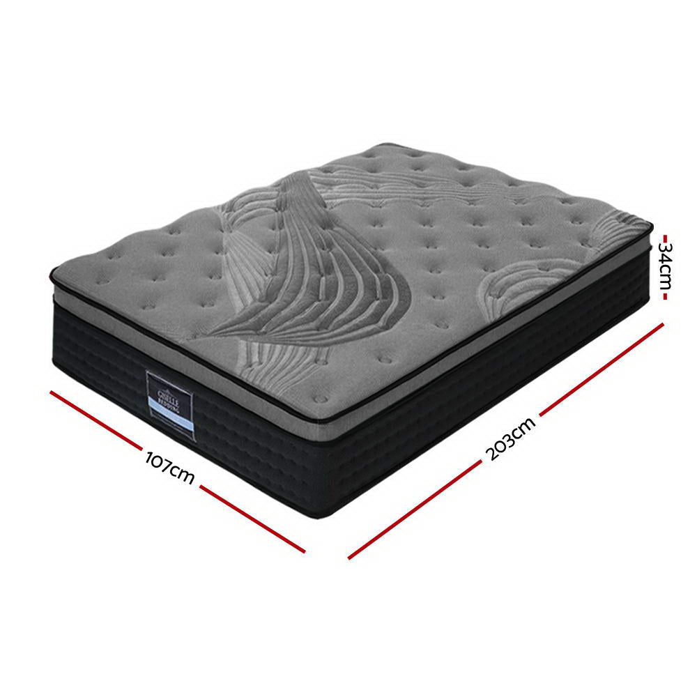 King Single Mattress: Giselle Bedding 34cm Mattress Bamboo Cover King Single