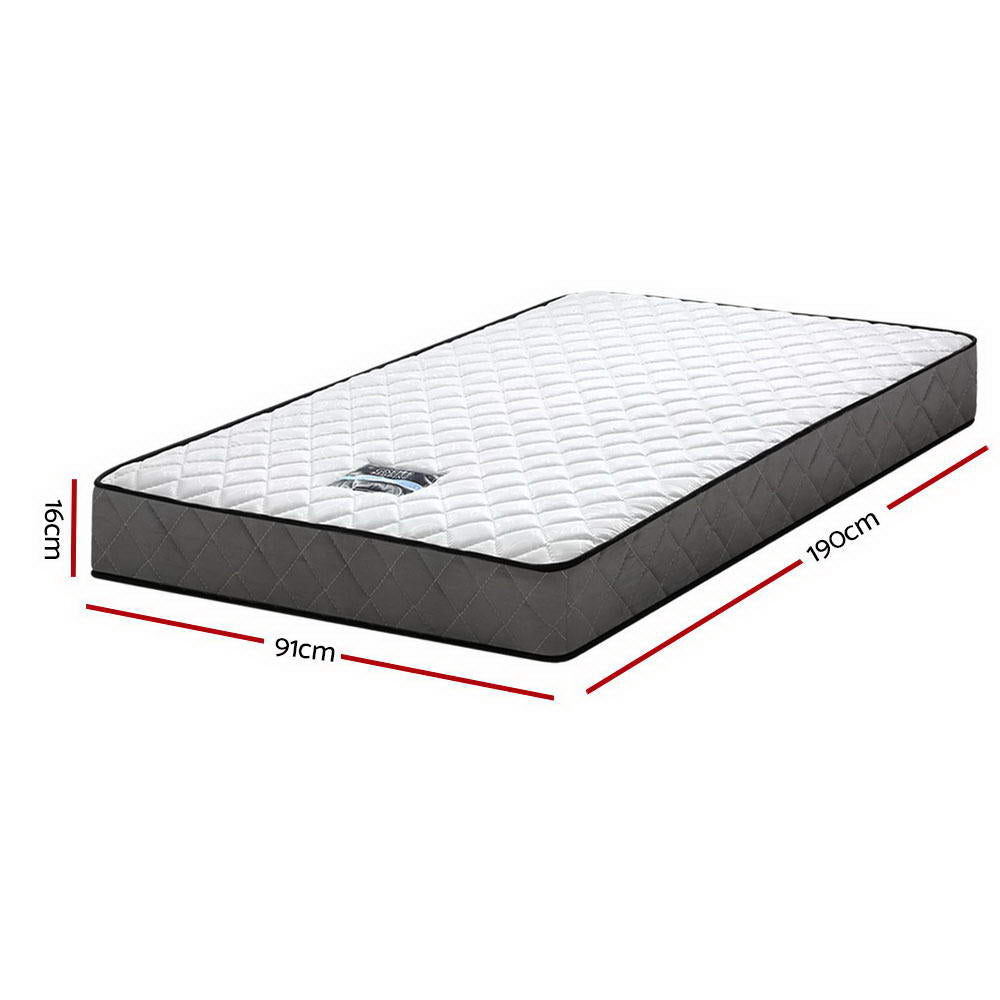 Single Mattress: Giselle Bedding 16cm Mattress Tight Top Single