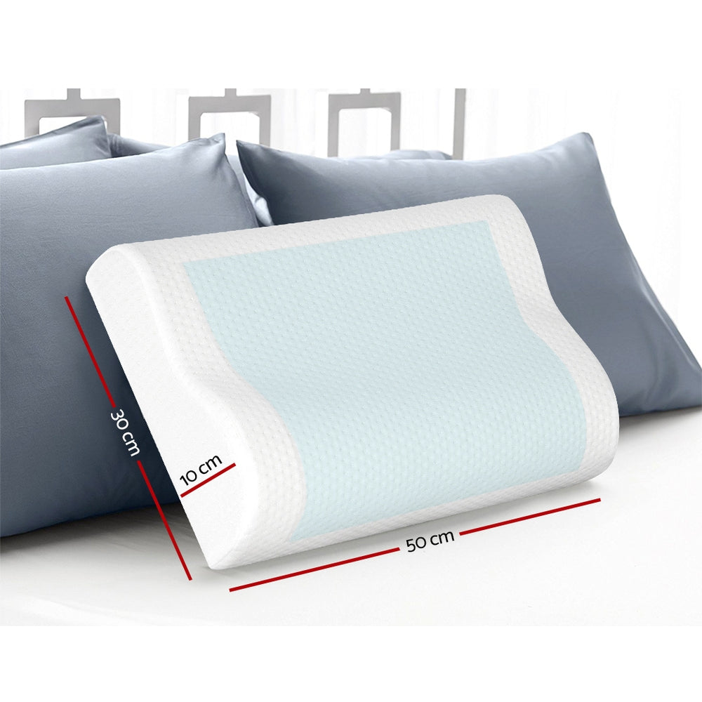 Pillows: Giselle Bedding Contour Pillow Cool Gel Twin Pack