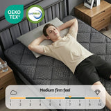 King Single Mattress: Giselle Bedding King Single Mattress 25cm Pocket Spring Latex Euro Top Medium Firm Bed