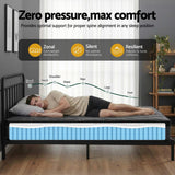 Queen Mattress: Giselle Bedding Queen Mattress 25cm Pocket Spring Latex Euro Top Medium Firm Bed
