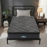 Single Mattress: Giselle Bedding Single Mattress 25cm Pocket Spring Latex Euro Top Medium Firm Bed