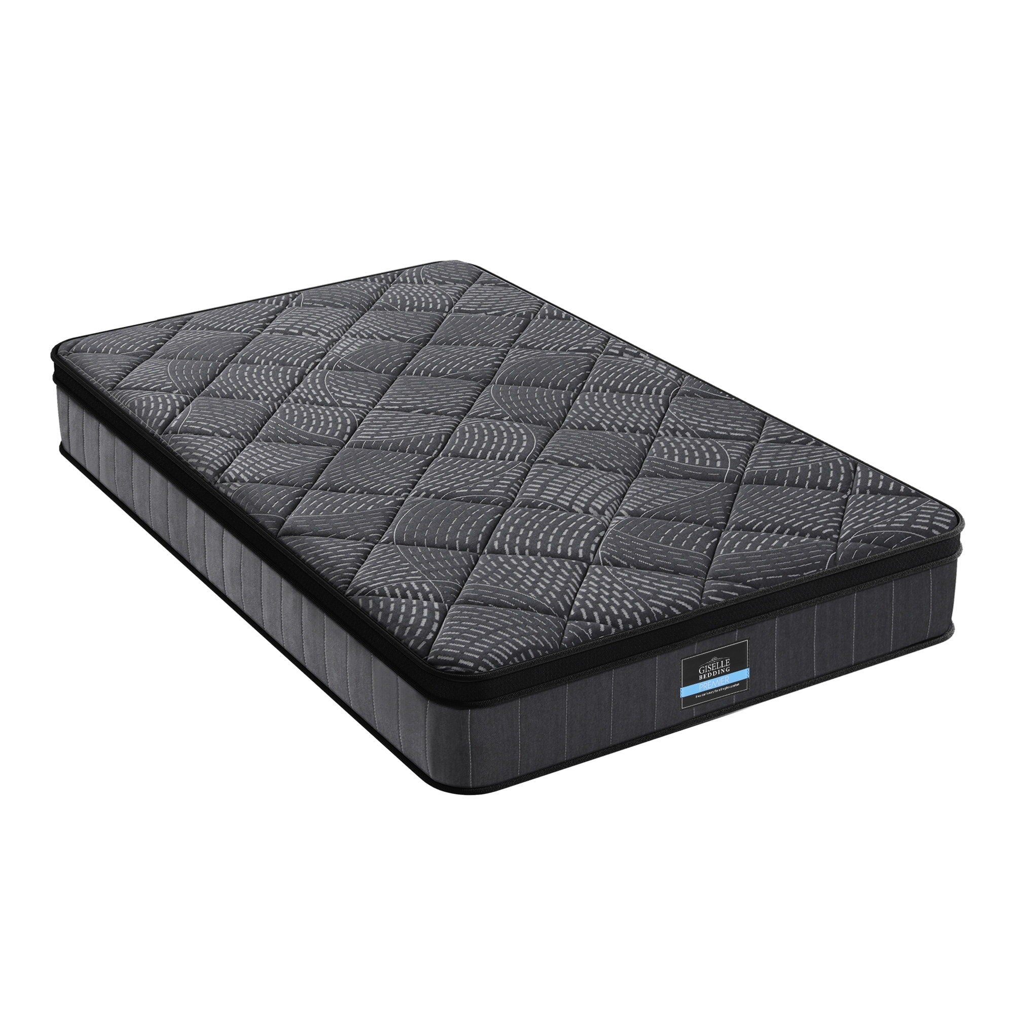 Single Mattress: Giselle Bedding Single Mattress 25cm Pocket Spring Latex Euro Top Medium Firm Bed