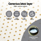 Single Mattress: Giselle Bedding Single Mattress 25cm Pocket Spring Latex Euro Top Medium Firm Bed