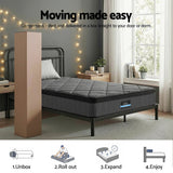 Single Mattress: Giselle Bedding Single Mattress 25cm Pocket Spring Latex Euro Top Medium Firm Bed