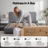 Giselle Bedding Double Mattress 23cm Pocket Spring Mattress with Adjustable Firmness Reversible Foam Layer for Medium Firm & Firm Support Motion Isolation Bedroom Bed