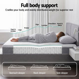 Giselle Bedding Queen Mattress 23cm Pocket Spring Mattress with Adjustable Firmness Reversible Foam Layer for Medium Firm & Firm Support Motion Isolation Bedroom Bed