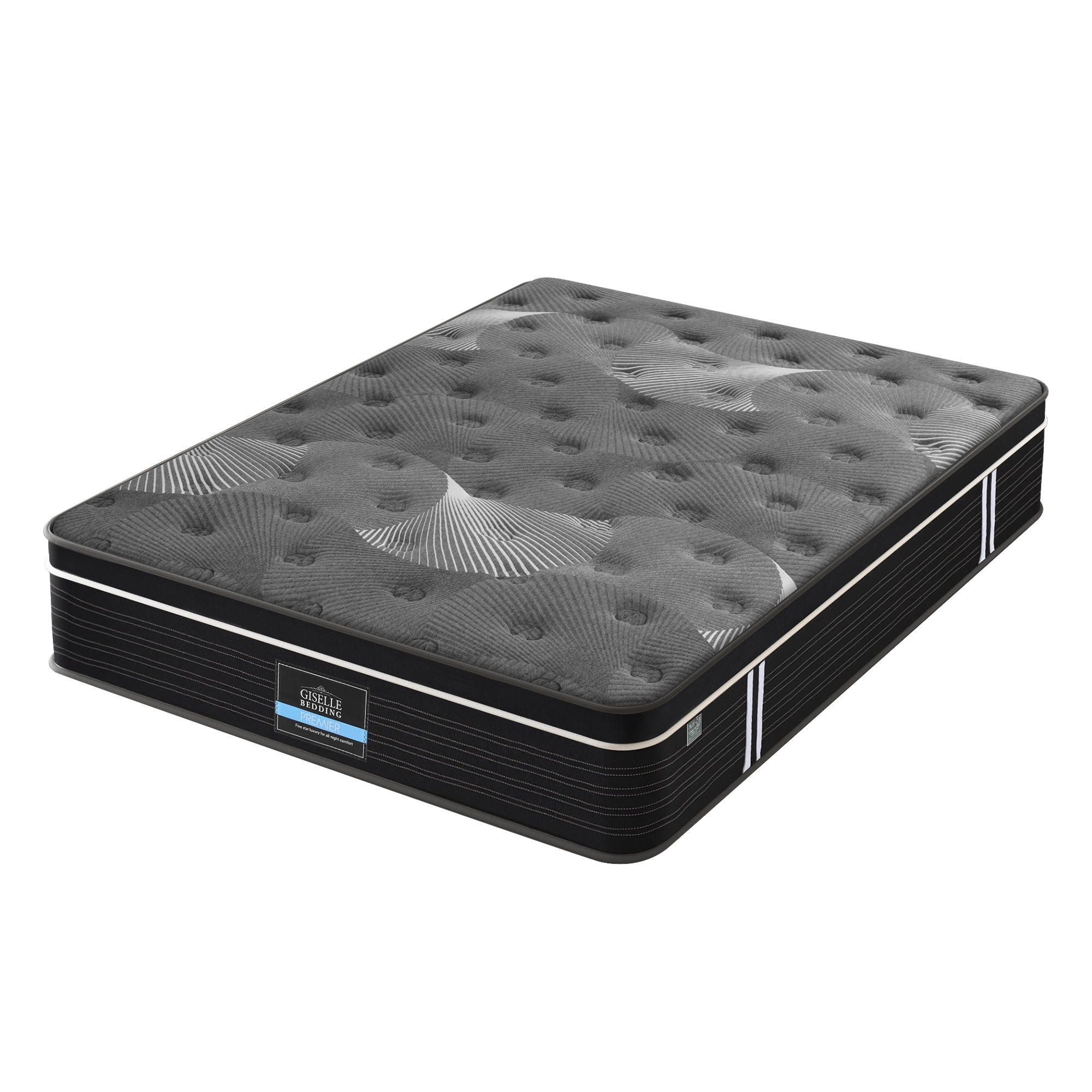 Giselle Bedding Queen Mattress 35cm Euro Top with Graphene Cooling Comfort Medium Firm